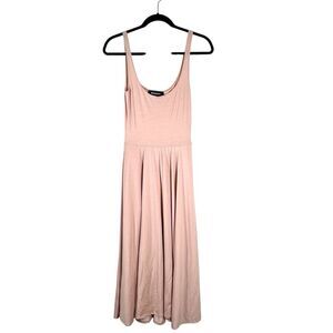 Reformation Rou Jersey Knit Midi Dress Blush Pink Sleeveless Ballet Casual Small